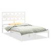 vidaXL Bed Frame without Mattress White 120x200 cm Solid Wood