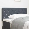 vidaXL LED Headboard with LED Strip Lights Dark Grey 90 cm Polyester