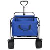 vidaXL Folding Hand Trolley Manual Blue 89 x 63 x 96 cm
