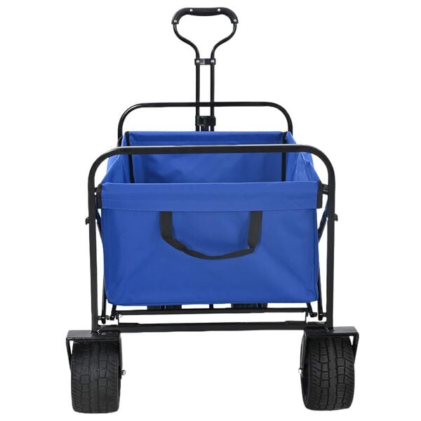 vidaXL Folding Hand Trolley Manual Blue 89 x 63 x 96 cm