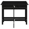 vidaXL Garden Planter with Folding Tabletop Black Solid Wood Pine