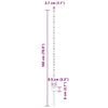 vidaXL Fence Post 44 pcs Silver 180 cm Steel