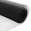 vidaXL Fence Post Grey 50 x 1.5 m (25 mm mesh) Steel and PVC