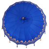 vidaXL Balinese Parasol Blue 215 x 215 x 260 cm Cotton and solid wood