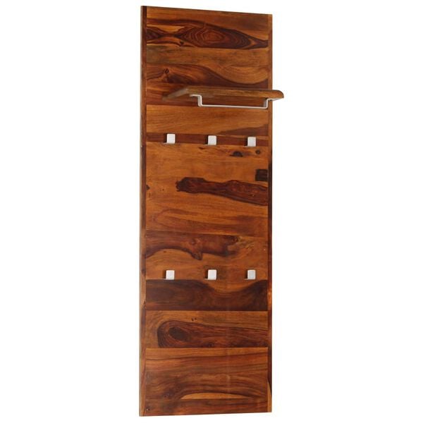 vidaXL Coat Rack Solid Acacia Wood 118x40 cm