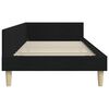 vidaXL Corner Bed Frame with Headboard Black 90 x 200 cm Fabric