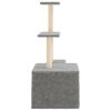 vidaXL Cat Tree with Sisal Scratching Posts Light Grey 110 cm