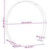 vidaXL Wedding Arch White 223 x 45 x 201 cm Steel