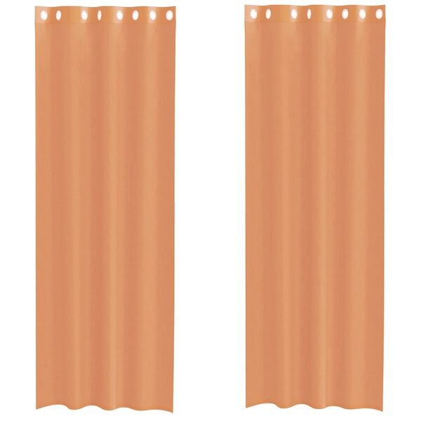 vidaXL Voile Curtains with Grommets 2 pcs Terracotta