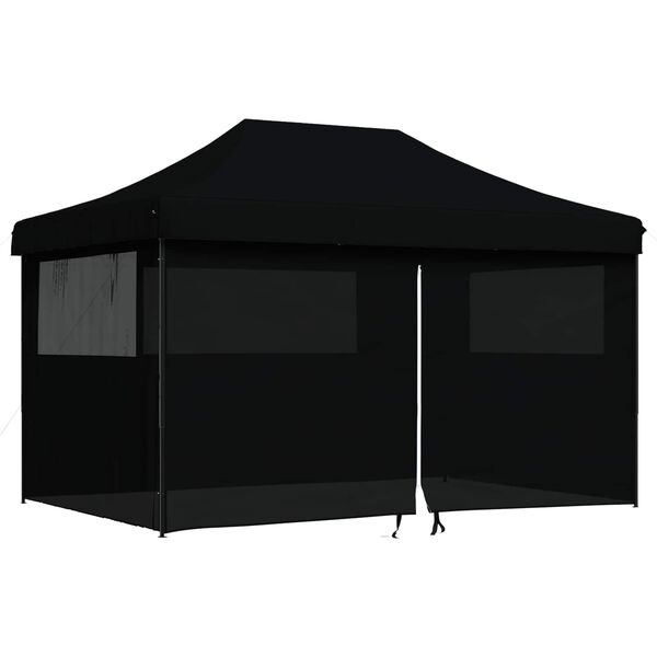 vidaXL Party Tent Folding Black 292 x 440 x 315 cm Oxford Fabric
