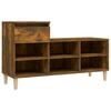 vidaXL Shoe Cabinet Smoked Oak 102x36x60 cm Engineered Wood