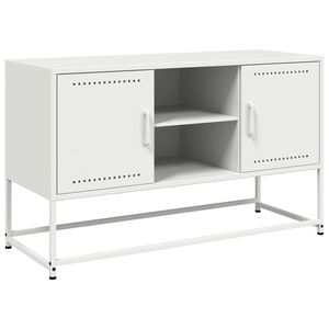 vidaXL TV Cabinet White 100,5x39x60,5 cm Steel