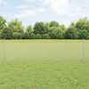 vidaXL Fence with Post Silver 0.5 x 100 m Steel