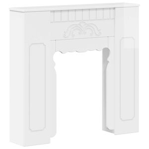 vidaXL Fireplace Surround High Gloss White 93 x 20 x 89 cm