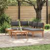 vidaXL Garden Sofa Set 4 pcs Brown and Grey