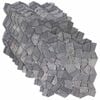 vidaXL Mosaic Tiles Dark Grey 30 x 30 cm Marble