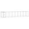 vidaXL Outdoor Dog Kennel Galvanised Steel with Roof 21.78 m²