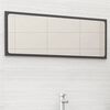 vidaXL Bathroom Mirror High Gloss Grey 100x1.5x37 cm Engineered Wood