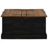 vidaXL Storage Chest HALDEN Black 91x91x47 cm Solid Wood Pine