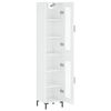 vidaXL Highboard High Gloss White 34.5x34x180 cm Engineered Wood