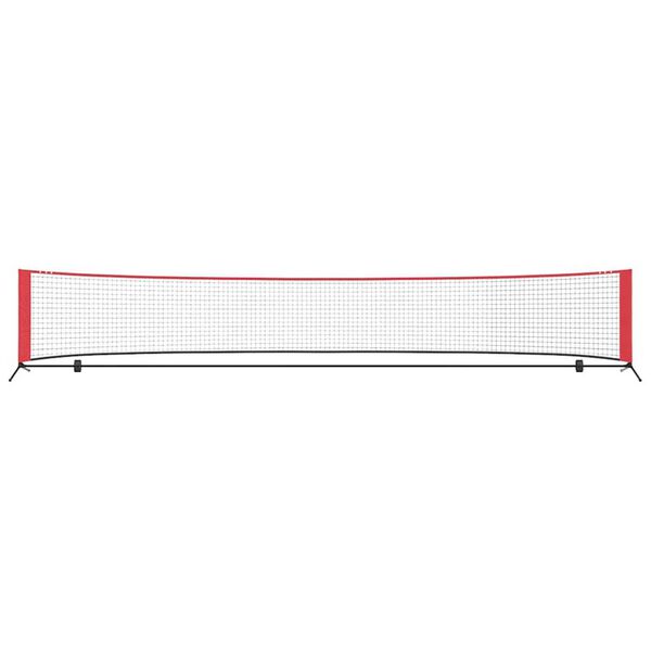 vidaXL Tennis Net Folding Black and Red 494.5 x 90 x 87 cm Polyester