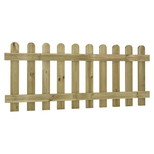 vidaXL Picket Fence 180x80 cm Impregnated Solid Wood Pine