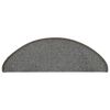 vidaXL Stair Mats 15 pcs 65x21x4 cm Grey Half Round Large