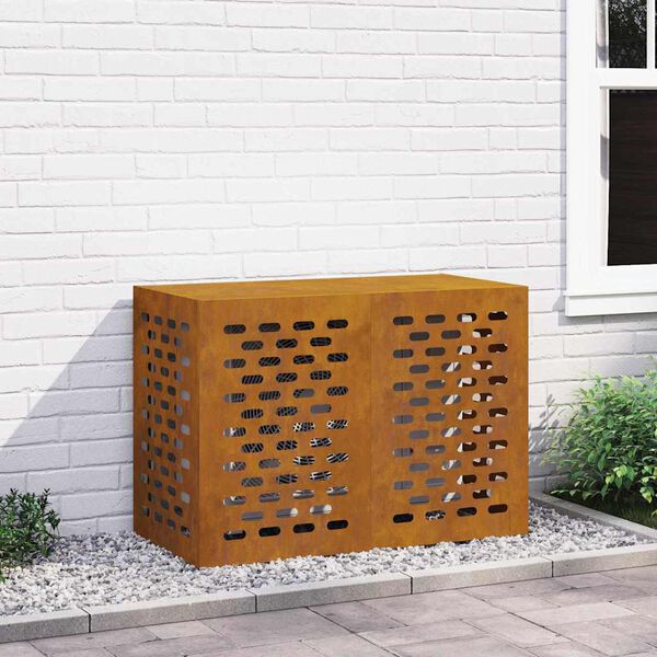 vidaXL Air Conditioner Cover Rusty 100 x 50 x 70 cm Weathering steel