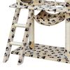 vidaXL Cat Tree Beige with paw prints 83 x 72 x 140 cm Wood