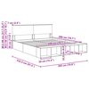 vidaXL Bed Frame with Shelf Grey Sonoma 200 x 200 cm Engineered Wood