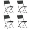 vidaXL 5 Piece Garden Dining Set Grey and Black