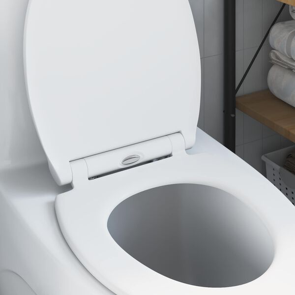 vidaXL Toilet Seat White 47 x 37.5 x 3.8 cm Duroplast