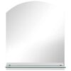 vidaXL Wall Mirror with Shelf 30x50 cm Tempered Glass