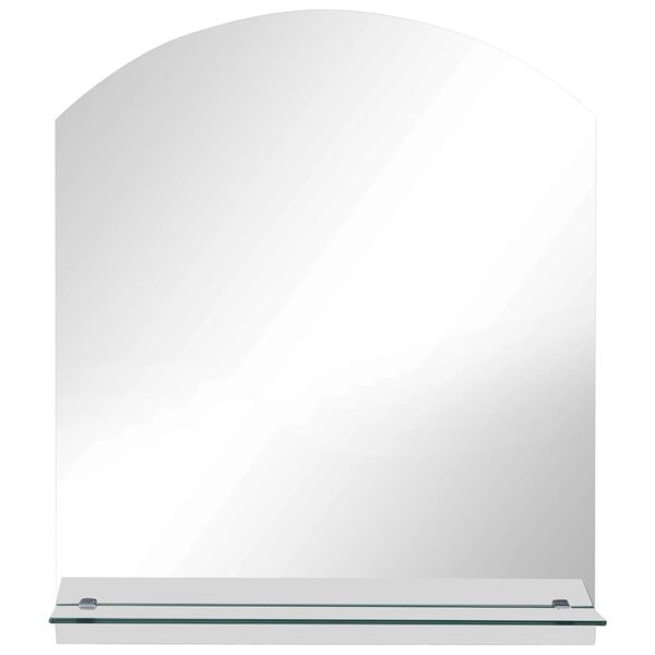 vidaXL Wall Mirror with Shelf 30x50 cm Tempered Glass