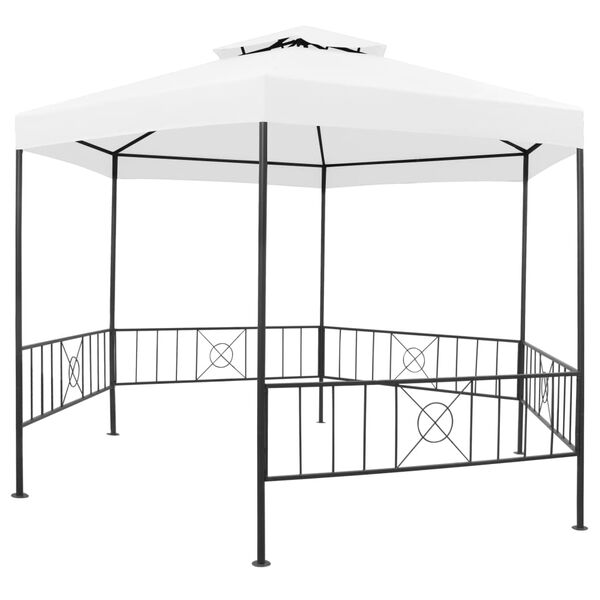 vidaXL Garden Gazebo 323x275x265 cm White 180 g/m²