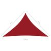 vidaXL Sunshade Sail Oxford Fabric Triangular 4x4x5.8 m Red