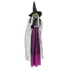 vidaXL Halloween Hanging Witch SPOOKA Purple 30 x 133 cm