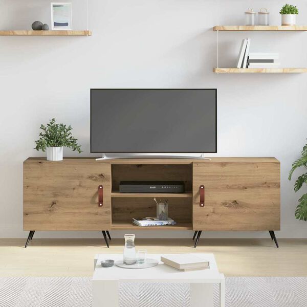 vidaXL TV Cabinet Artisan oak 150 x 30 x 50 cm Engineered wood