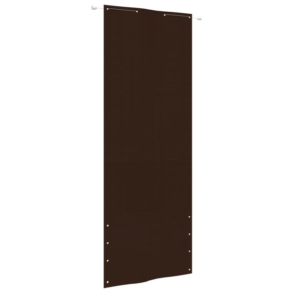vidaXL Balcony Screen Brown 80x240 cm Oxford Fabric
