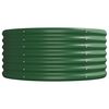 vidaXL Garden Raised Bed Galvanised Steel 512x80x36 cm Green