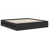vidaXL Bed Frame with Headboard Black 200 x 200 cm Engineered wood