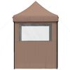 vidaXL Party Tent Folding Brown 200 x 200 x 306 cm Oxford Fabric