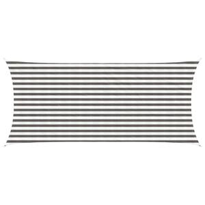 vidaXL Sunshade Sail Light Grey and White 2 x 4 m HDPE