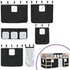 vidaXL Kids' Loft Bed with Curtains without Mattress White&Black 90x190cm
