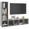 vidaXL TV Cabinets 2 pcs Concrete Grey 142.5x35x36.5 cm Engineered Wood