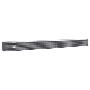 vidaXL Garden Raised Bed Galvanised Steel 512x80x36 cm Anthracite
