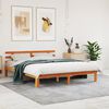 vidaXL Bed Frame without Mattress Wax Brown 150x200 cm King Size Solid Wood Pine