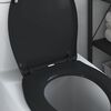 vidaXL Toilet Seat Black 44.8 x 37.3 x 4.2 cm Duroplast
