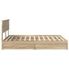 vidaXL Storage Bed with Drawer Sonoma Oak 140 x 190 cm Engineered Wood