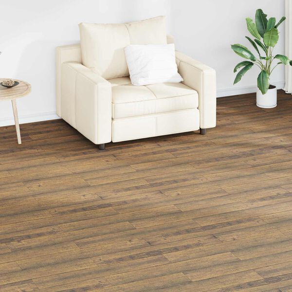 vidaXL Flooring Planks 18 pcs Walnut Brown 2.51 m&sup2; PVC